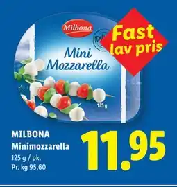 Lidl MILBONA Minimozzarella tilbud