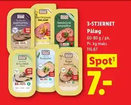 Lidl 3-STJERNET Pålæg tilbud