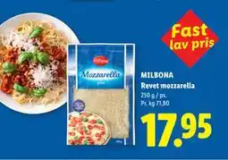 Lidl MILBONA Revet mozzarella tilbud