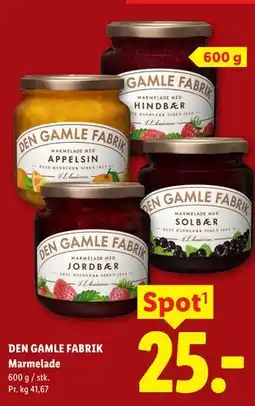 Lidl DEN GAMLE FABRIK Marmelade tilbud