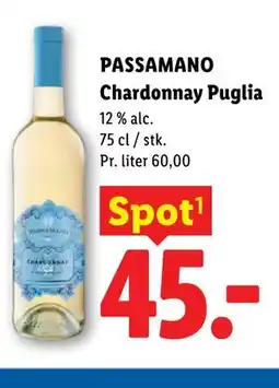 Lidl PASSAMANO Chardonnay Puglia tilbud
