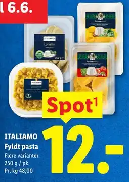 Lidl ITALIAMO Fyldt pasta tilbud