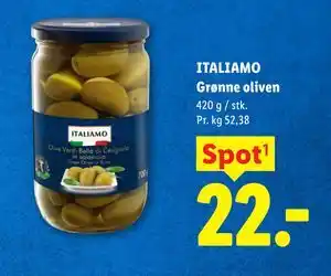 Lidl ITALIAMO Grønne oliven tilbud