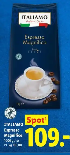 Lidl ITALIAMO Espresso Magnifico tilbud