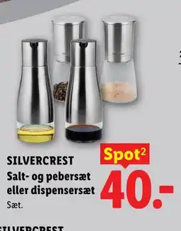 Lidl SILVERCREST Salt- og pebersæt eller dispensersæt tilbud