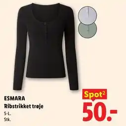 Lidl ESMARA Ribstrikket trøje tilbud