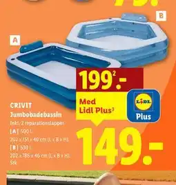 Lidl CRIVIT Jumbobadebassin tilbud