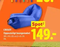 Lidl CRIVIT Oppusteligt loungemøbel tilbud