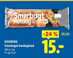 Lidl KOHBERG Smørbagte hotdogbrød tilbud