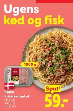 Lidl DANPO Hakket kyllingekød tilbud