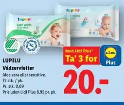 Lidl LUPILU Vådservietter, App-pris tilbud