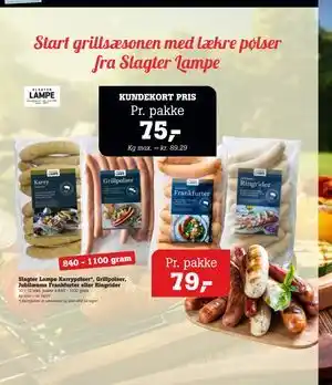 Poetzsch Padborg Slagter Lampe Karrypølser, Grillpølser, Jubilæums Frankfurter eller Ringrider tilbud