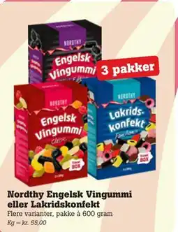 Poetzsch Padborg Nordthy Engelsk Vingummi eller Lakridskonfekt tilbud
