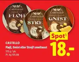 Lidl CASTELLO Fløjl, Gnist eller Strejf smelteost tilbud