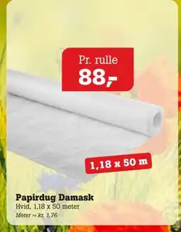 Poetzsch Padborg Papirdug Damask tilbud