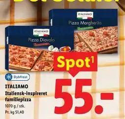 Lidl ITALIAMO Italiensk-inspireret familiepizza tilbud