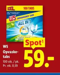 Lidl W5 Opvasketabs tilbud