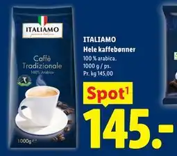Lidl ITALIAMO Hele kaffebønner tilbud