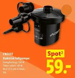 Lidl CRIVIT Elektrisk luftpumpe tilbud