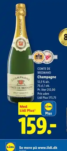 Lidl COMTE DE BRISMAND Champagne tilbud