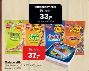 Poetzsch Padborg Malaco slik tilbud