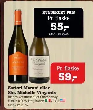 Poetzsch Padborg Sartori Marani eller Ste. Michelle Vinyards tilbud
