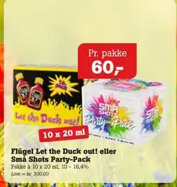 Poetzsch Padborg Flügel Let the Duck out! eller Små Shots Party-Pack tilbud
