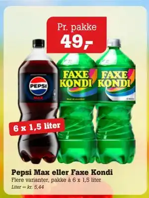 Poetzsch Padborg Pepsi Max eller Faxe Kondi tilbud