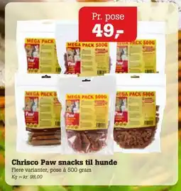 Poetzsch Padborg Chrisco Paw snacks til hunde tilbud