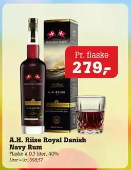 Poetzsch Padborg A.H. Riise Royal Danish Navy Rum tilbud