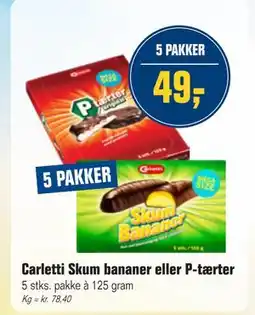 Otto Duborg Carletti Skum bananer eller P-tærter tilbud