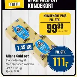 Otto Duborg Allans Guld ost tilbud