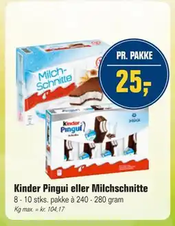 Otto Duborg Kinder Pingui eller Milchschnitte tilbud