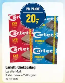 Otto Duborg Carletti Chokopålæg tilbud