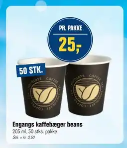 Otto Duborg Engangs kaffebæger beans tilbud