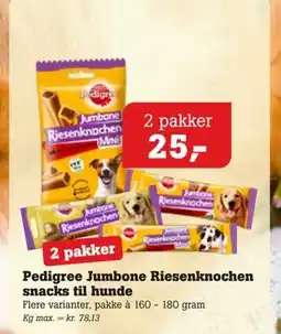 Poetzsch Padborg Pedigree Jumbone Riesenknochen snacks til hunde tilbud