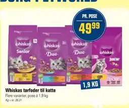 Otto Duborg Whiskas tørfoder til katte tilbud
