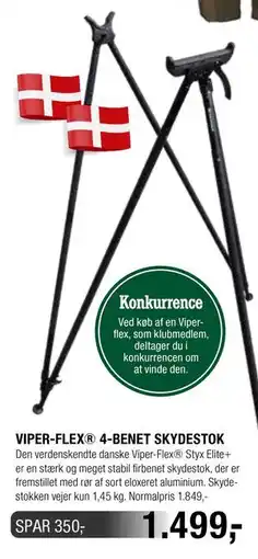 Land & Fritid VIPER-FLEX 4-BENET SKYDESTOK tilbud