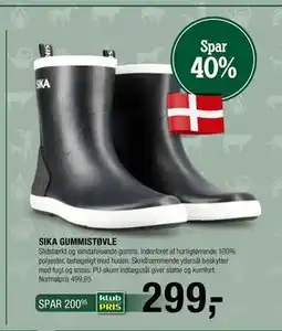 Land & Fritid SIKA GUMMISTØVLE, Medlemspris tilbud