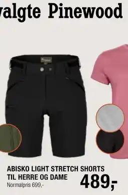 Land & Fritid ABISKO LIGHT STRETCH SHORTS TIL HERRE OG DAME tilbud