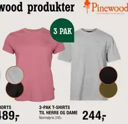 Land & Fritid 3-PAK T-SHIRTS TIL HERRE OG DAME tilbud