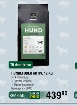 Land & Fritid HUNDEFODER AKTIV, 12 KG, Medlemspris tilbud