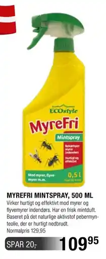 Land & Fritid MYREFRI MINTSPRAY, 500 ML tilbud