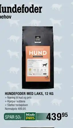 Land & Fritid HUNDEFODER MED LAKS, 12 KG, Medlemspris tilbud