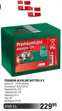 Land & Fritid PREMIUM ALKALINE BATTERI 9 V tilbud