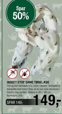 Land & Fritid INSECT STOP DAME TØRKLÆDE tilbud