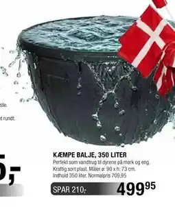 Land & Fritid KÆMPE BALJE, 350 LITER tilbud