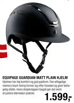Land & Fritid EQUIPAGE GUARDIAN MATT PLAIN HJELM tilbud