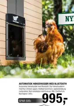 Land & Fritid AUTOMATISK HØNSEHUSDØR MED BLUETOOTH tilbud