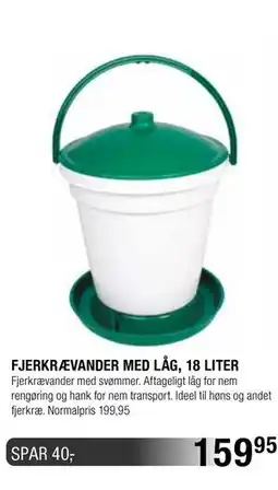 Land & Fritid FJERKRÆVANDER MED LÅG, 18 LITER tilbud
